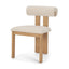 Mercana Tribeca Curve Open Back Cream Chenille Tripod Frame Dining Chair