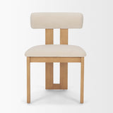 Mercana Tribeca Curve Open Back Cream Chenille Tripod Frame Dining Chair