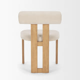 Mercana Tribeca Curve Open Back Cream Chenille Tripod Frame Dining Chair