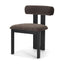 Mercana Tribeca Curve Open Back Charcoal Chenille Tripod Frame Dining Chair