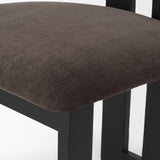 Mercana Tribeca Curve Open Back Charcoal Chenille Tripod Frame Dining Chair