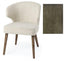 Mercana Niles 22.5L x 24.5W x 32H Moss Olive Fabric Seat W/ Mid Brown Wooden Legs Wingback Dining Chair