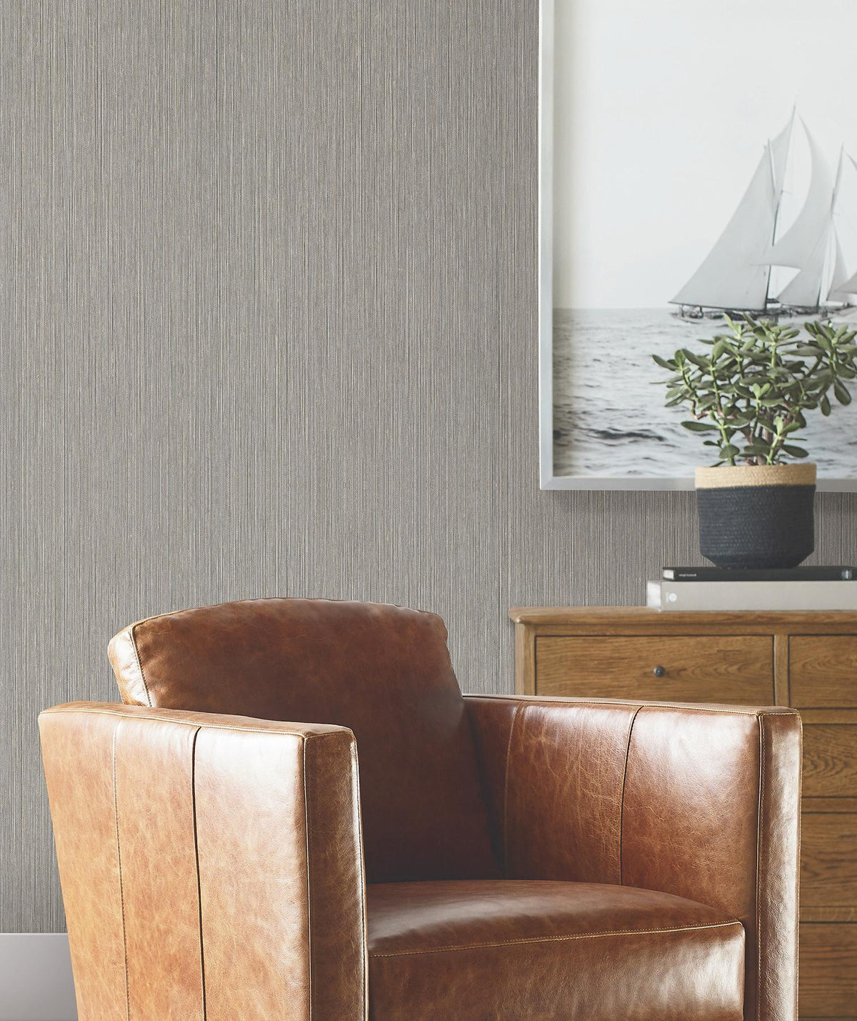 Ronald Redding Designs Atticus Grey String Wallpaper