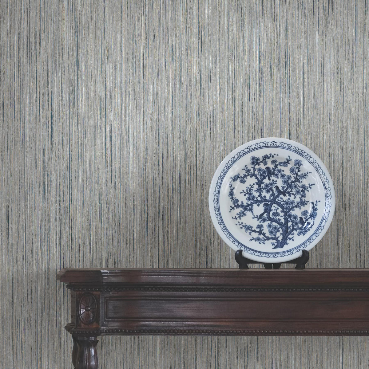 Ronald Redding Designs Atticus Navy String Wallpaper