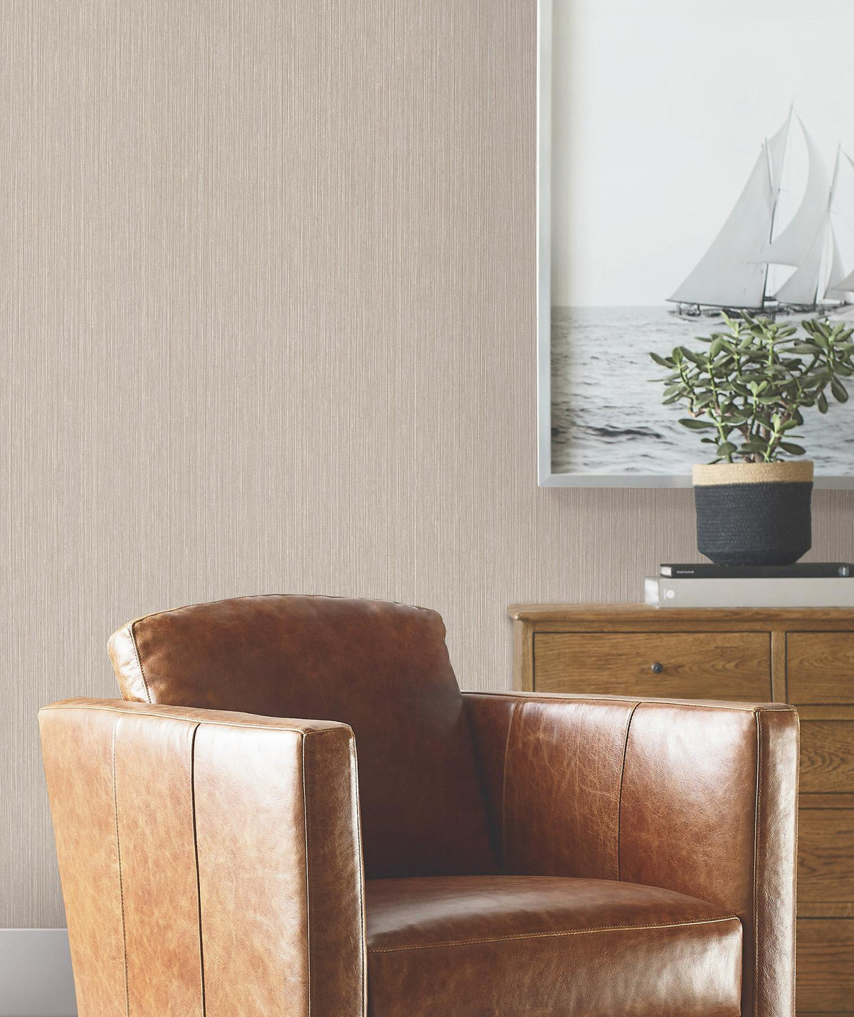 Ronald Redding Designs Atticus Cream String Wallpaper