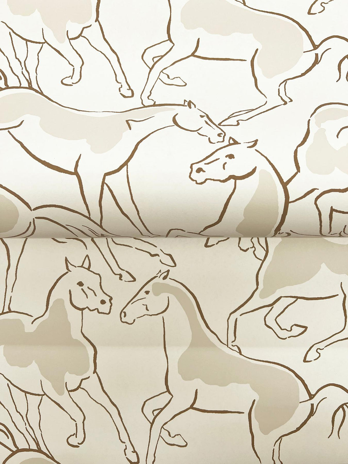 Ronald Redding Designs Dressage Beige Stallions Wallpaper