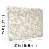 Ronald Redding Designs Dressage Beige Stallions Wallpaper