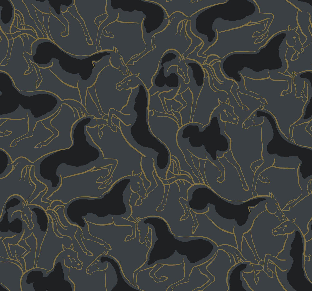Ronald Redding Designs Dressage Gold Stallions Wallpaper