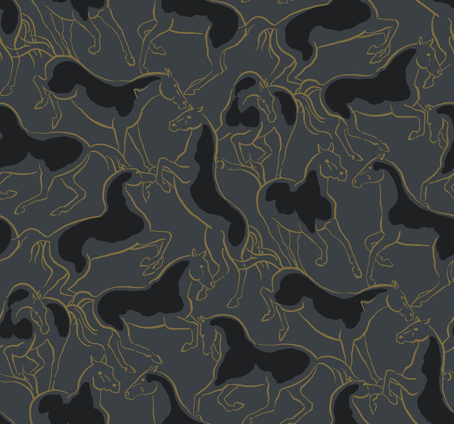 Ronald Redding Designs Dressage Gold Stallions Wallpaper
