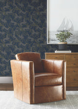 Ronald Redding Designs Dressage Navy Stallions Wallpaper