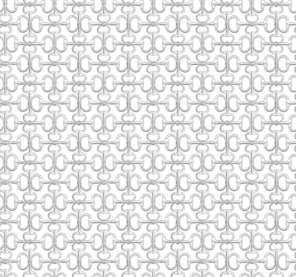 Ronald Redding Designs Polo White Horse Bits Wallpaper