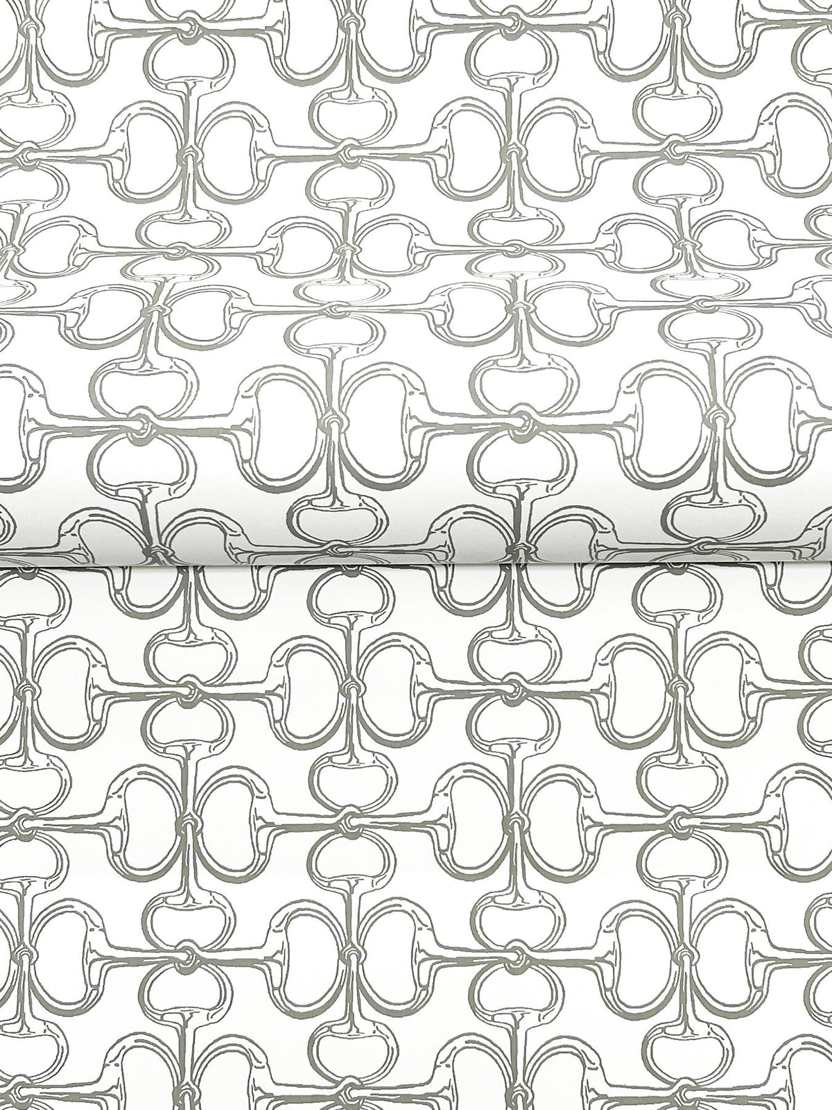 Ronald Redding Designs Polo White Horse Bits Wallpaper