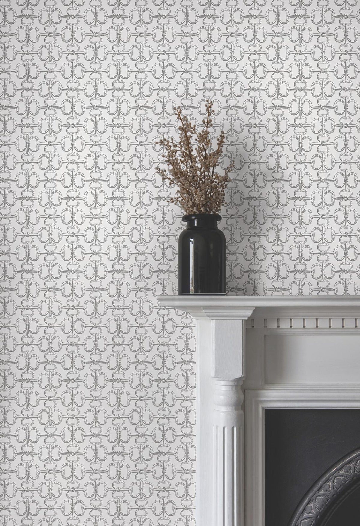 Ronald Redding Designs Polo White Horse Bits Wallpaper