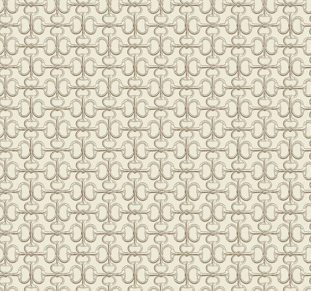 Ronald Redding Designs Polo Beige Horse Bits Wallpaper