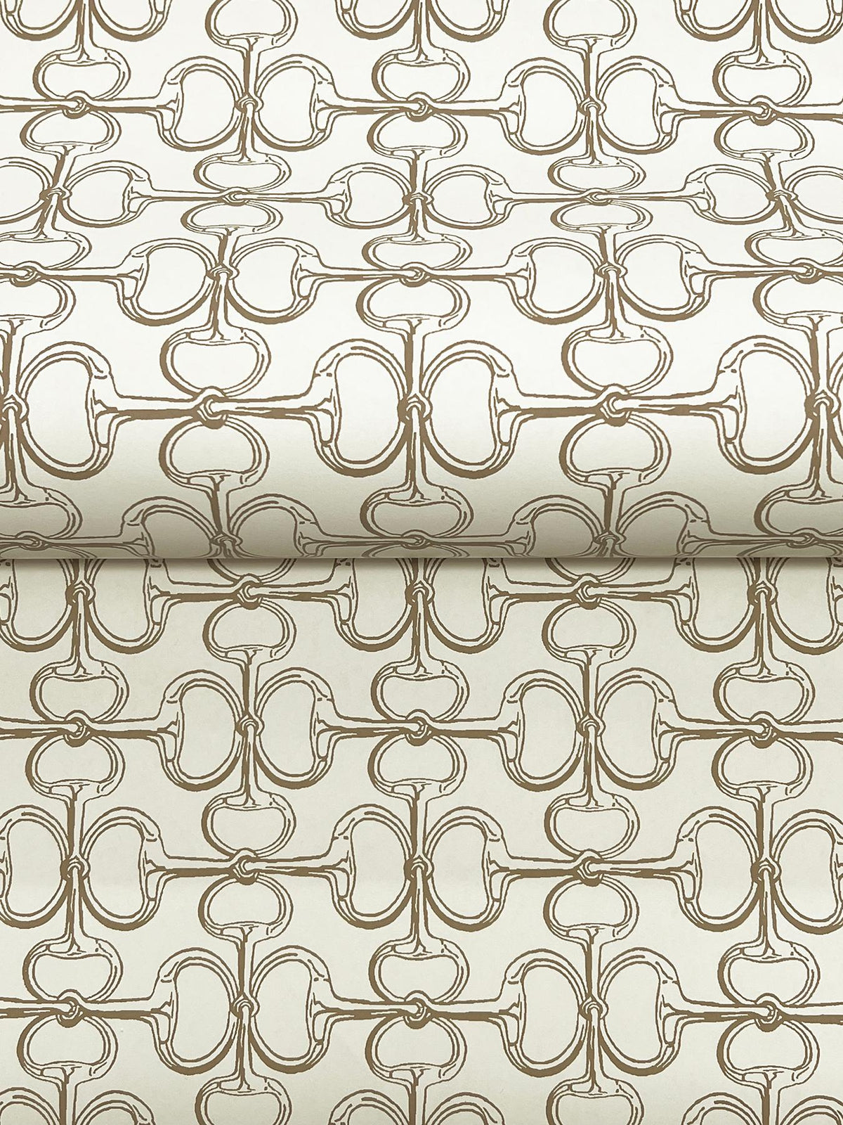Ronald Redding Designs Polo Beige Horse Bits Wallpaper