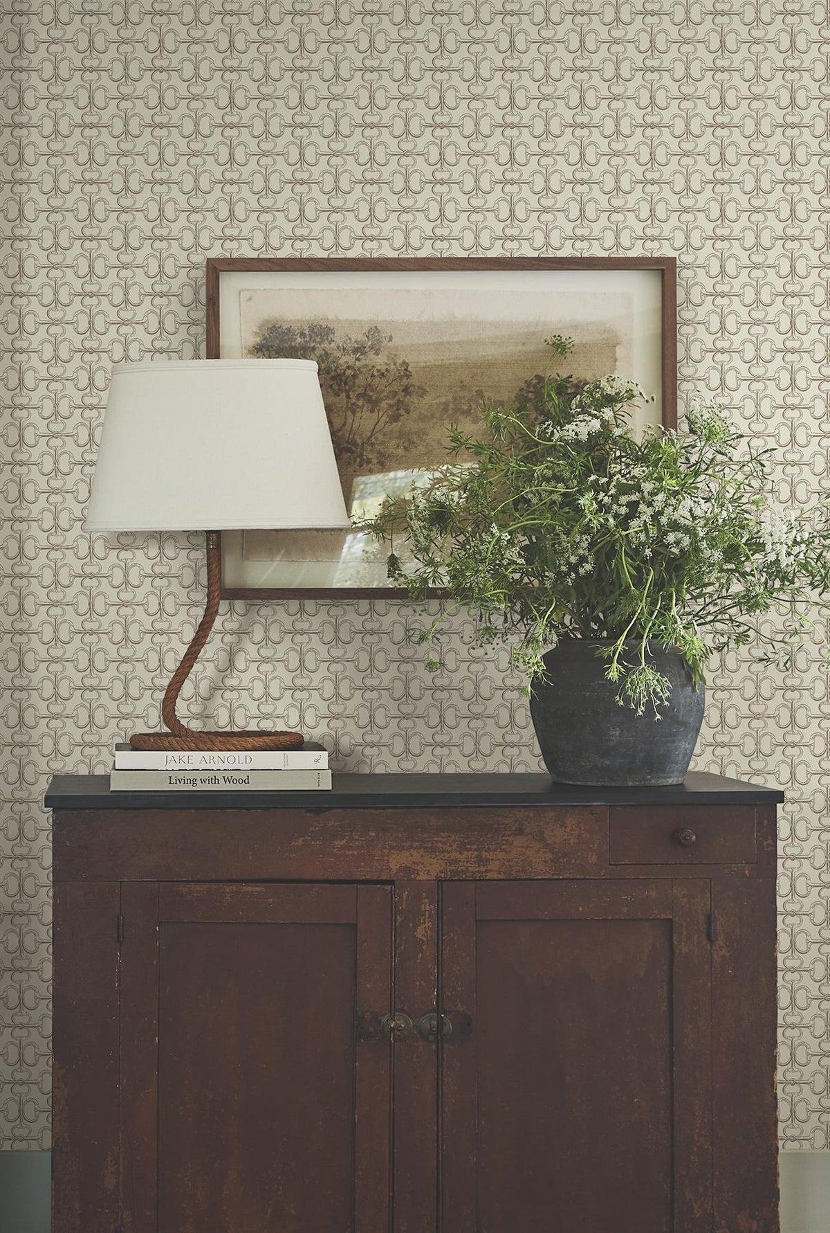 Ronald Redding Designs Polo Beige Horse Bits Wallpaper