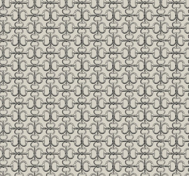 Ronald Redding Designs Polo Taupe Horse Bits Wallpaper