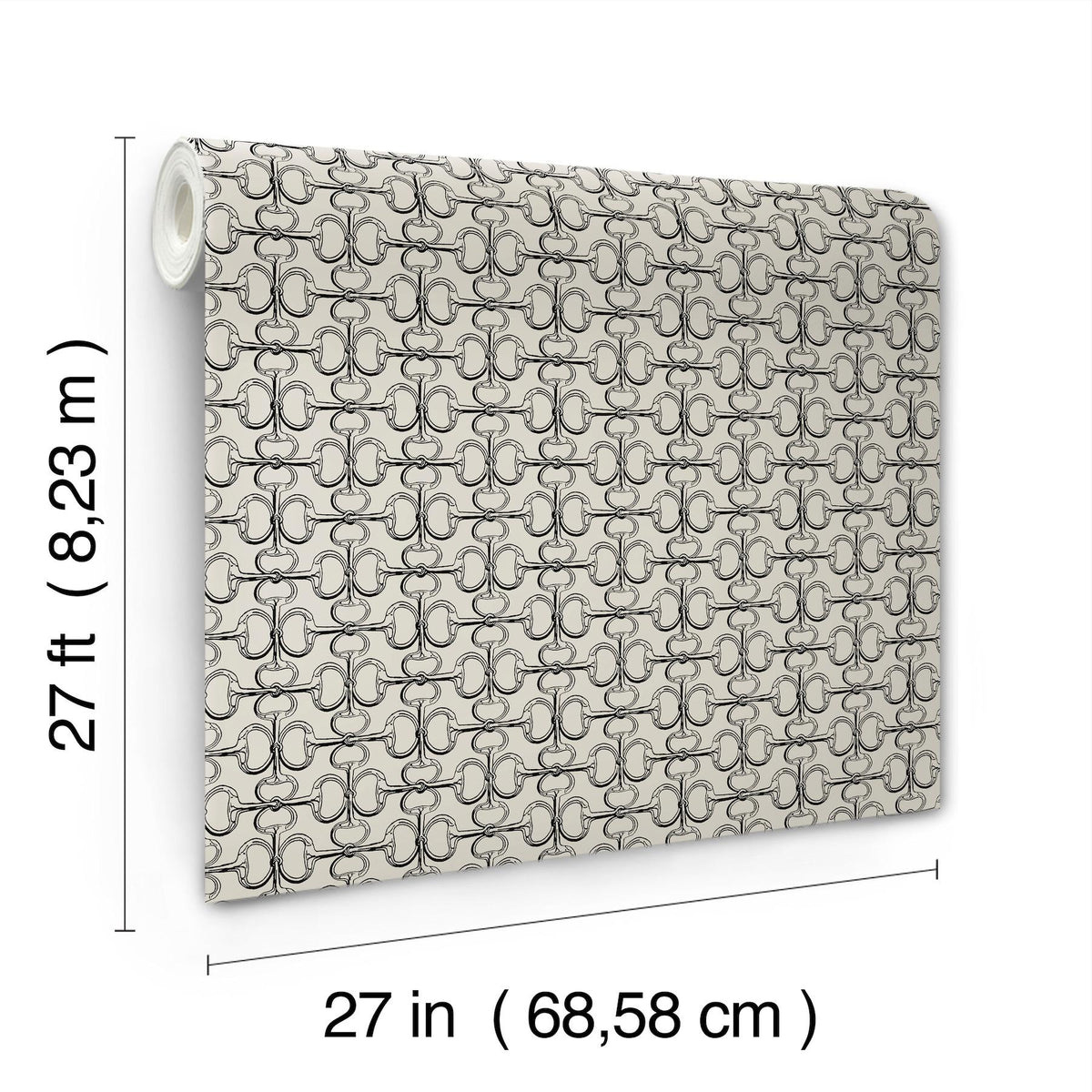 Ronald Redding Designs Polo Taupe Horse Bits Wallpaper