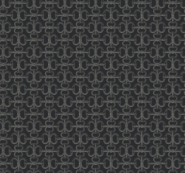 Ronald Redding Designs Polo Black Horse Bits Wallpaper