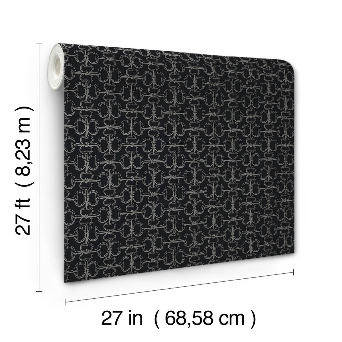 Ronald Redding Designs Polo Black Horse Bits Wallpaper