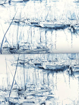 Ronald Redding Designs Yacht Club Blue Scenic Wallpaper