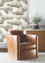 Ronald Redding Designs Yacht Club Taupe Scenic Wallpaper