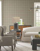 Ronald Redding Designs Tattersall Brown Plaid Wallpaper