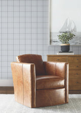 Ronald Redding Designs Tattersall Blue Plaid Wallpaper