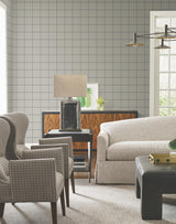Ronald Redding Designs Tattersall Grey Plaid Wallpaper