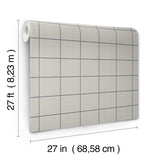 Ronald Redding Designs Tattersall Grey Plaid Wallpaper