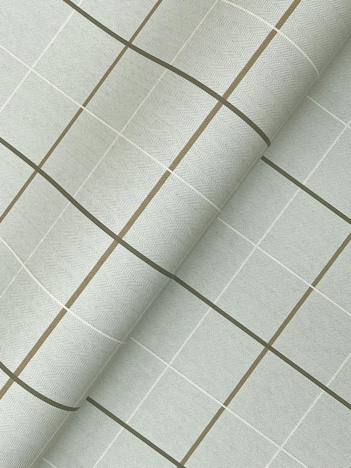 Ronald Redding Designs Tattersall Sage Plaid Wallpaper