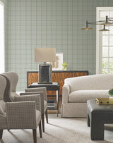 Ronald Redding Designs Tattersall Sage Plaid Wallpaper