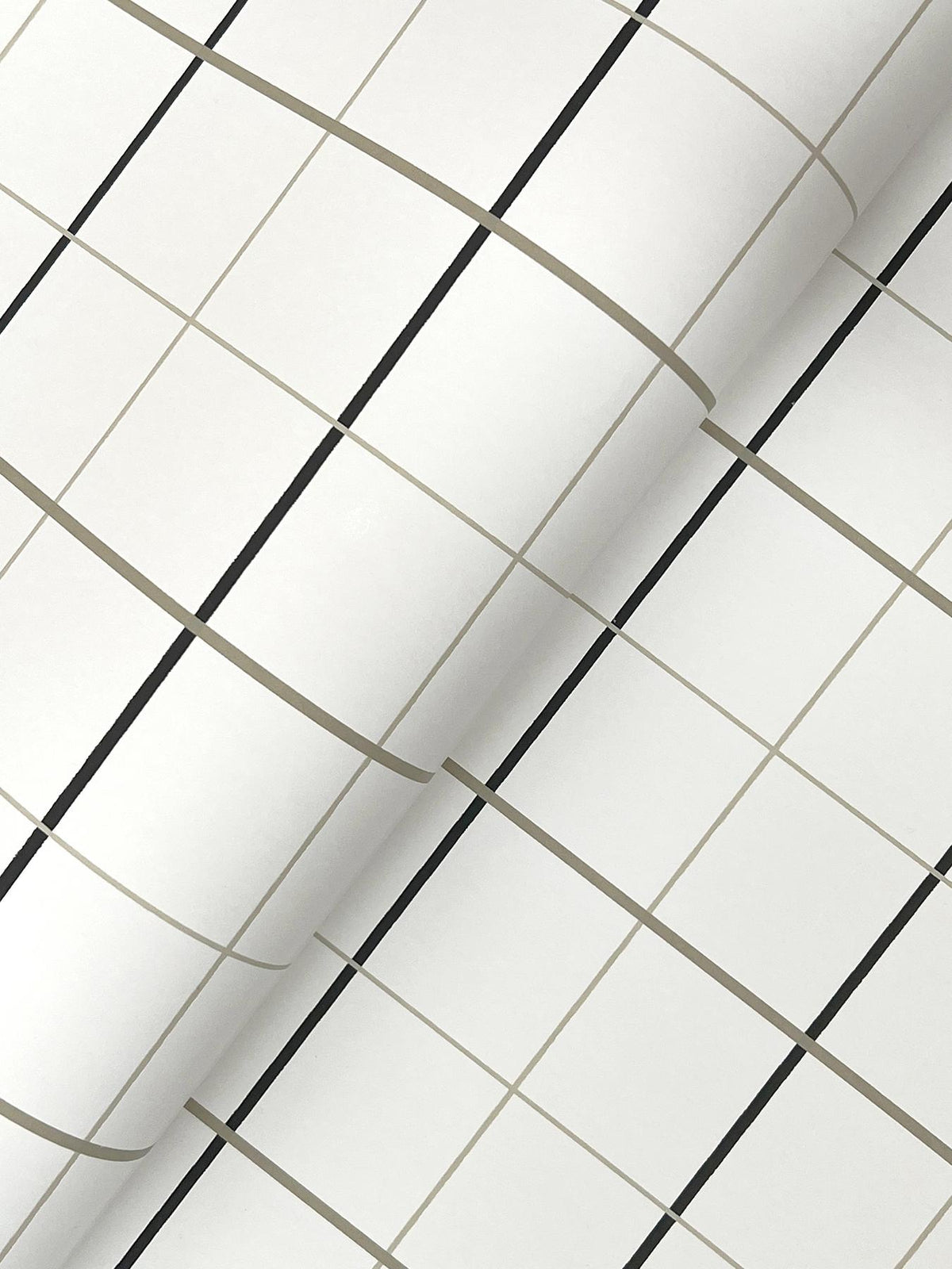 Ronald Redding Designs Tattersall White Plaid Wallpaper