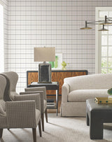 Ronald Redding Designs Tattersall White Plaid Wallpaper