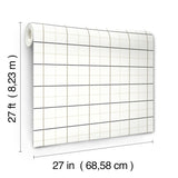 Ronald Redding Designs Tattersall White Plaid Wallpaper