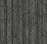 Ronald Redding Designs Winthrop Slate Geometric Wallpaper