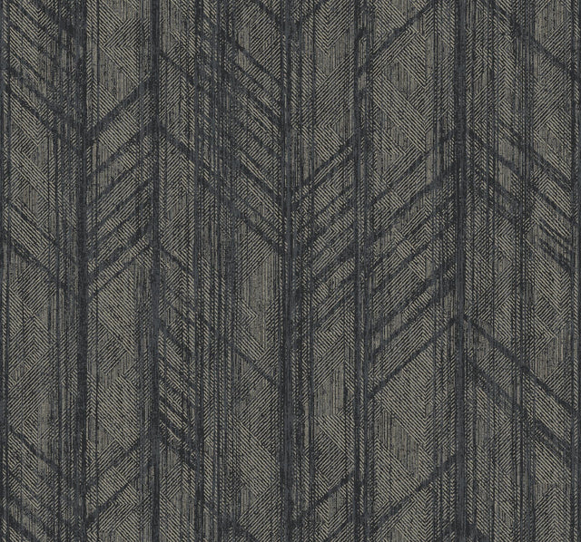 Ronald Redding Designs Winthrop Slate Geometric Wallpaper