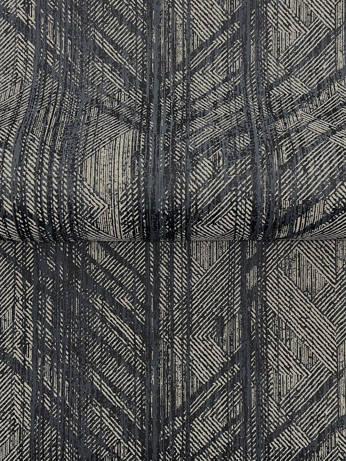 Ronald Redding Designs Winthrop Slate Geometric Wallpaper