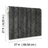 Ronald Redding Designs Winthrop Slate Geometric Wallpaper