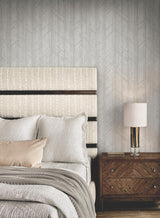Ronald Redding Designs Winthrop Grey Geometric Wallpaper