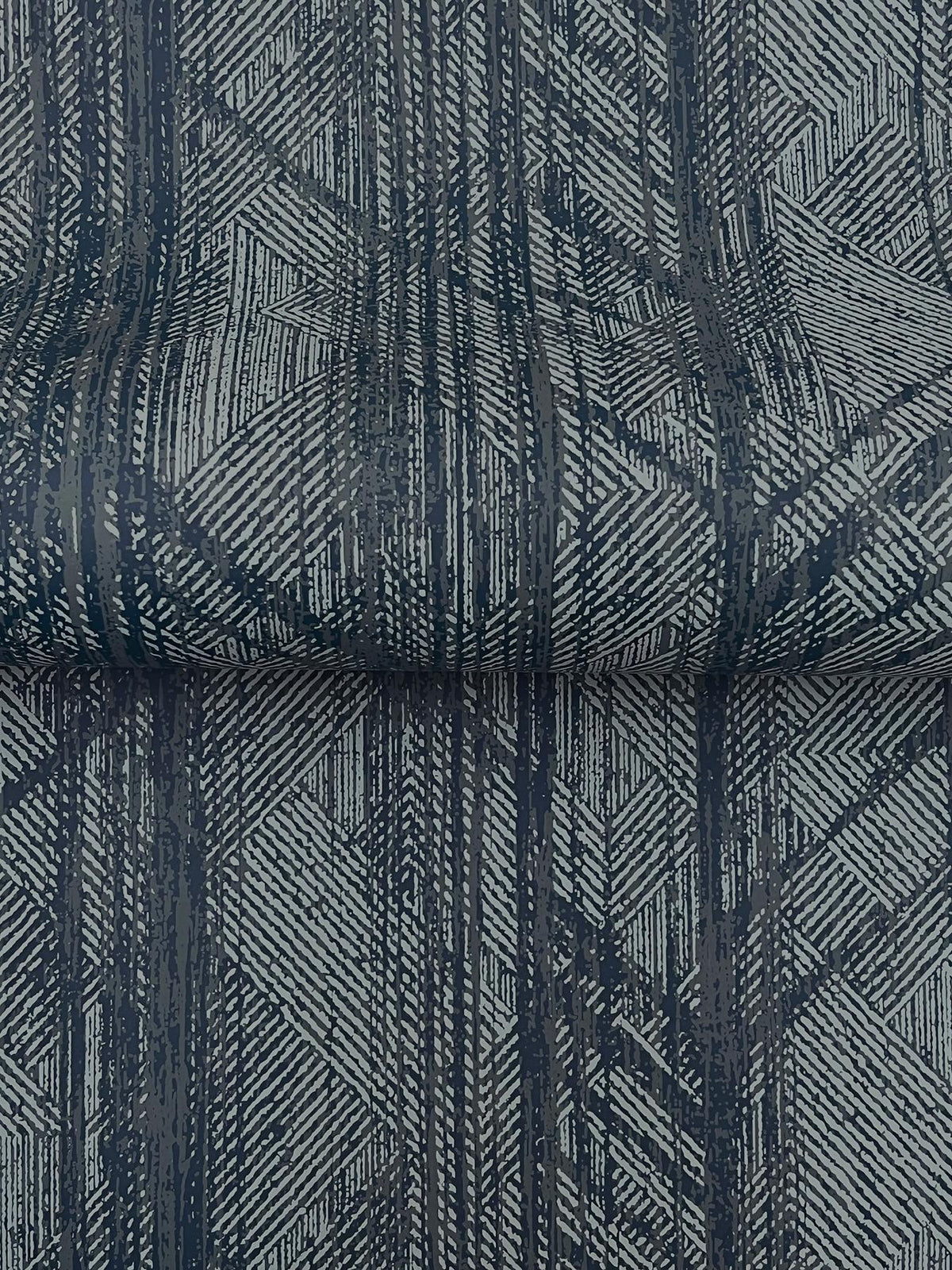 Ronald Redding Designs Winthrop Navy Geometric Wallpaper