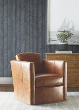 Ronald Redding Designs Winthrop Navy Geometric Wallpaper
