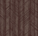 Ronald Redding Designs Winthrop Merlot Geometric Wallpaper