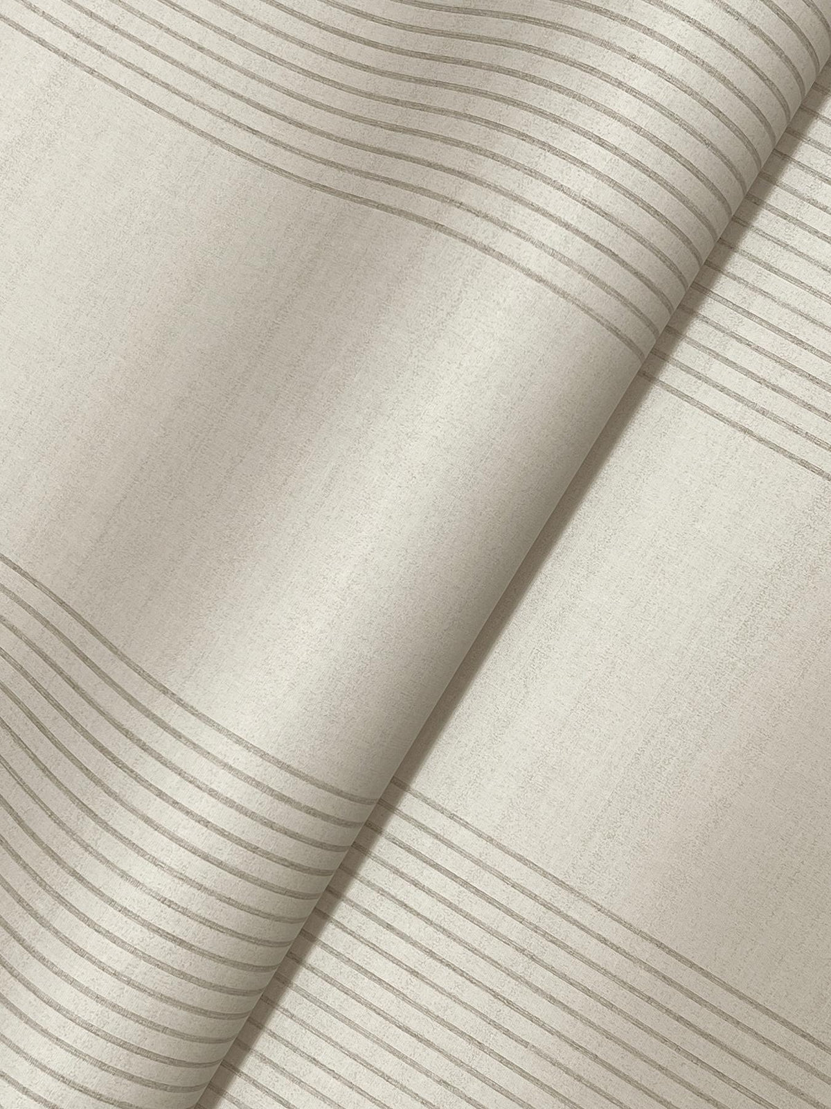 Ronald Redding Designs Archer Stripe Taupe Faux Linen Wallpaper