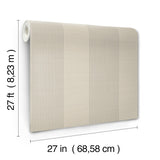 Ronald Redding Designs Archer Stripe Taupe Faux Linen Wallpaper