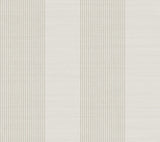 Ronald Redding Designs Archer Stripe Light Grey Faux Linen Wallpaper