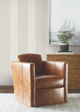 Ronald Redding Designs Archer Stripe Light Grey Faux Linen Wallpaper