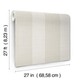 Ronald Redding Designs Archer Stripe Light Grey Faux Linen Wallpaper