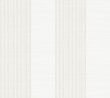 Ronald Redding Designs Archer Stripe White Faux Linen Wallpaper