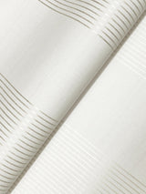 Ronald Redding Designs Archer Stripe White Faux Linen Wallpaper